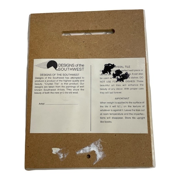 William Bill Rabbit "Coming of Night" Crystal Art Tile Plaque - Picture 4 of 5